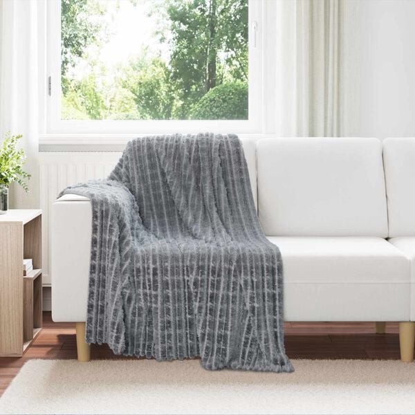 vidaXL Throw Blankets 6 pcs Dark Grey 150 x 130 cm Fleece