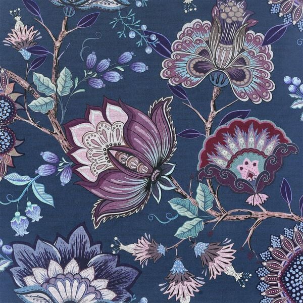 DUTCH WALLCOVERINGS Wallpaper Krisha Navy and Pink