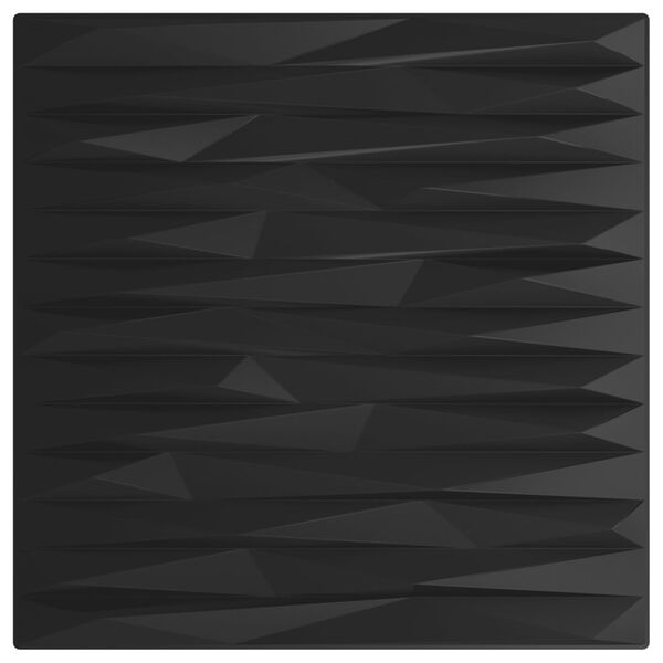 vidaXL Wall Panels 24 pcs Black 50x50 cm XPS 6 m&sup2; Stone