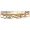 vidaXL Outdoor Sofa Set 7 pcs White Solid Acacia Wood