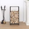 vidaXL Firewood Rack Black 40x30x80 cm Cold-rolled steel