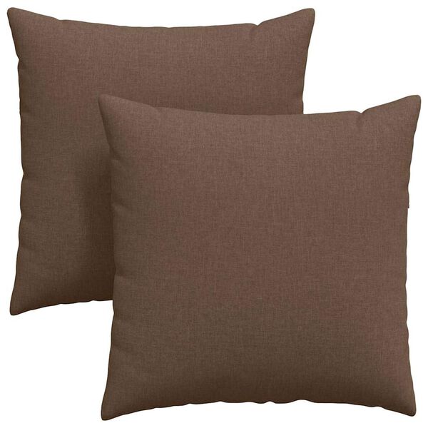vidaXL Sofa Pillows 2 pcs Brown 60 x 60 cm Fabric