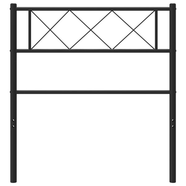 vidaXL Metal Replace Headboard Black 107 cm