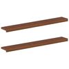 vidaXL Window Sills 2 pcs Dark Brown 120 x 20 x 2 cm Solid Oak Wood