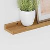vidaXL Wall Shelf with Shelf 2 pcs Brown 40 x 9 x 3 cm Engineered Wood