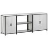 vidaXL Kitchen Storage Set with Shelf 3 pcs Silver Galvanised Steel