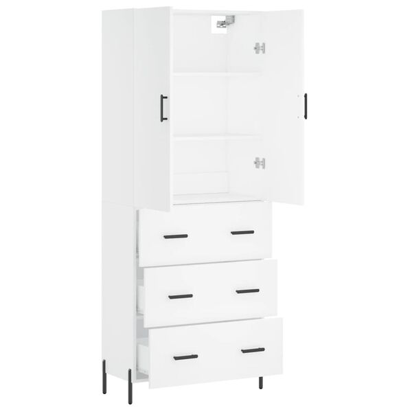 vidaXL Highboard White 69.5x34x180 cm Engineered Wood