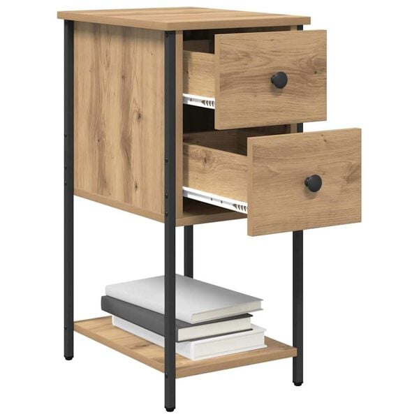 vidaXL Bedside Cabinet Artisan oak 32 x 42 x 70 cm Engineered wood