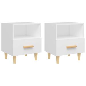 vidaXL Bedside Cabinets 2 pcs White 40x35x47 cm