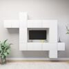 vidaXL 10 Piece TV Cabinet Set White Engineered Wood