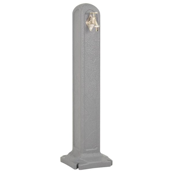 vidaXL Garden Tanker with Faucet Light Grey Stone Look