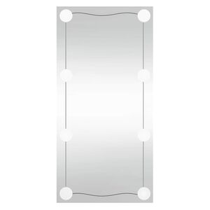 vidaXL Wall Mirror with LED Lights 30x60 cm Glass Rectangle