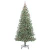 vidaXL Artificial Christmas Tree Snow Flocked with LED Light 240 cm