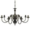 Antique Black Metal Chandelier 8 x E14 Bulbs