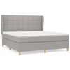 vidaXL Box Spring Bed with Mattress Light Grey 180x200 cm Fabric