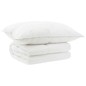 vidaXL Duvet and Pillow Set 2 pcs 140x200 cm Summer 140 GSM Wool White