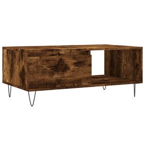 vidaXL Coffee Table Smoked Oak 90x50x36.5 cm Engineered Wood