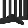 vidaXL Dog Gate with Door Foldable 12 Panels Black 600 cm Poplar Wood