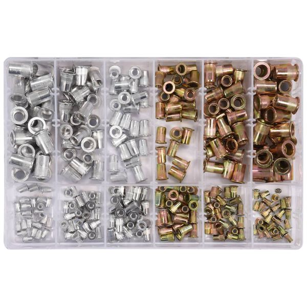YATO 300 Piece Rivet Nuts Aluminum Carbon Steel M3-M10