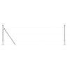 vidaXL Fence Post with Concrete Base 13 pcs Silver Powder-Coated Steel