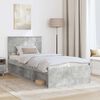 vidaXL Bed Frame Concerte Grey 100 x 200 cm Engineered wood