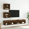 vidaXL 5 Piece TV Wall Units with LED Smoked Oak Engineered Wood