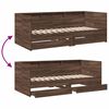 vidaXL Daybed with Drawers without Mattress Brown Oak 90x200 cm
