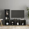 vidaXL TV Cabinets 2 pcs Grey 107x35x37 cm Engineered Wood