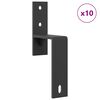 vidaXL Sliding Door Hardware Kit 305 cm Steel Black