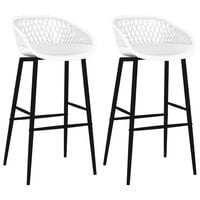 vidaXL Bar Chairs 2 pcs White