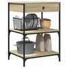 vidaXL Kitchen Trolley Sonoma Oak 60x48x89.5 cm Engineered Wood