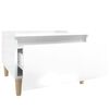 vidaXL Side Table High Gloss White 50x46x35 cm Engineered Wood