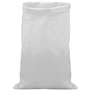 vidaXL Woven Sacks 10 pcs White 65 x 115 cm PP