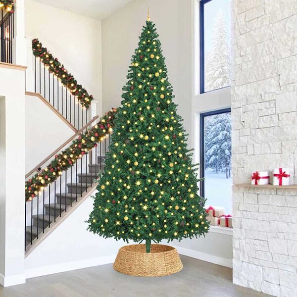 vidaXL Christmas Tree Collar Brown 105 x 105 x 28 cm Water hyacinth