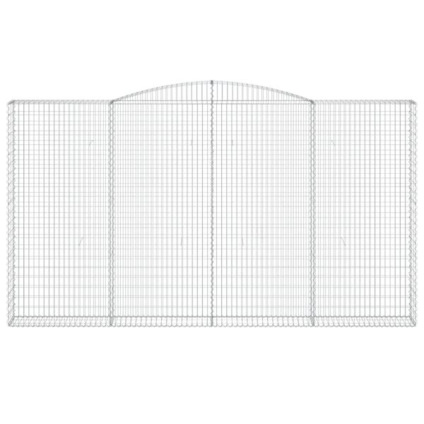 vidaXL Arched Gabion Baskets 3 pcs 400x30x220/240 cm Galvanised Iron