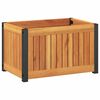 vidaXL Garden Planter 45x30x27,5 cm Solid Wood Acacia and Steel
