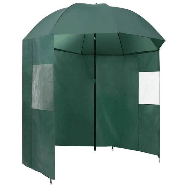 vidaXL Fishing Umbrella Green 220x193 cm