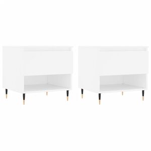 vidaXL Coffee Tables 2 pcs White 50x46x50 cm Engineered Wood