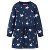 vidaXL Kids'Dress with Long Sleeves Navy 116