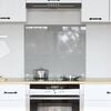 vidaXL Kitchen Backsplash Light grey 70 x 60 cm Tempered Glass