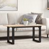 vidaXL Coffee Table O-Frame 100x50x45 cm Solid Wood Pine and Steel