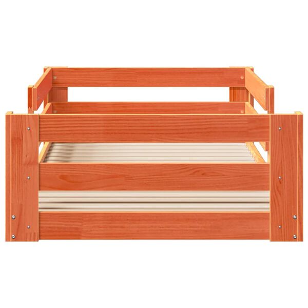 vidaXL Bed Frame without Mattress Wax Brown 75x190 cm Small Single Solid Wood Pine