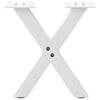 vidaXL Coffee Table Legs X-Shaped 2 pcs White 30x(30-31) cm Steel