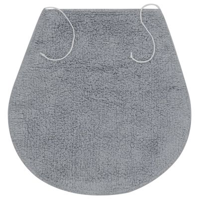 vidaXL Bathroom Mat Set 3 Pieces Fabric Grey
