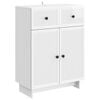 vidaXL Sideboard High Gloss White 66 x 34.5 x 90 cm Engineered Wood