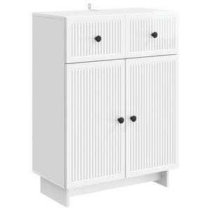 vidaXL Sideboard High Gloss White 66 x 34.5 x 90 cm Engineered Wood