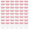 vidaXL Glass Jam Jars with White and Red Lid 48 pcs 230 ml