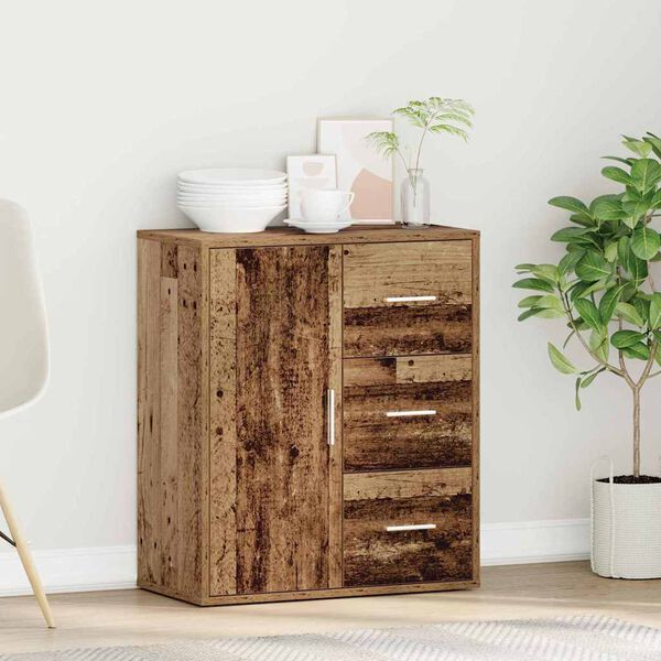 vidaXL Sideboard with Drawer Old Wood 60 x 31 x 70 cm Engineered Wood