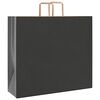 vidaXL Paper Bags 250 pcs with Handles Black 54x15x49 cm
