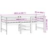 vidaXL Bed Frame without Mattress White 90x200 cm Solid Wood Pine